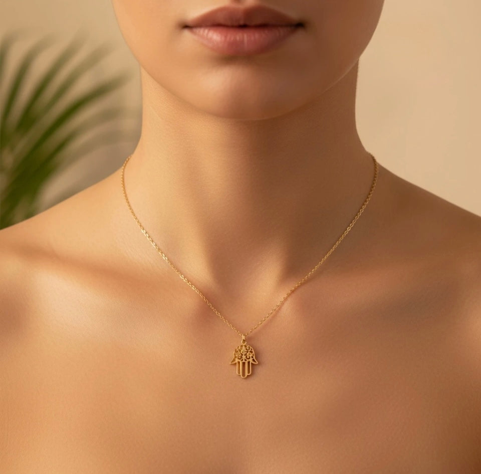 Collier main de Fatma ajustable doré femme GABY