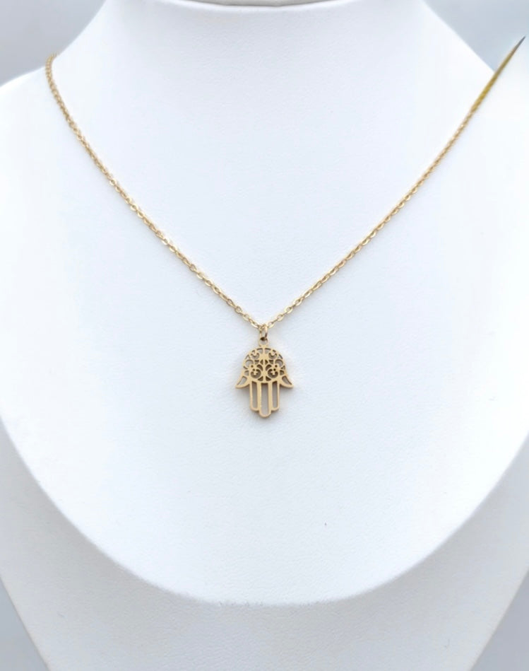 Collier main de Fatma ajustable doré femme GABY