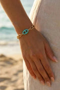 Bracelet chaîne turquoise